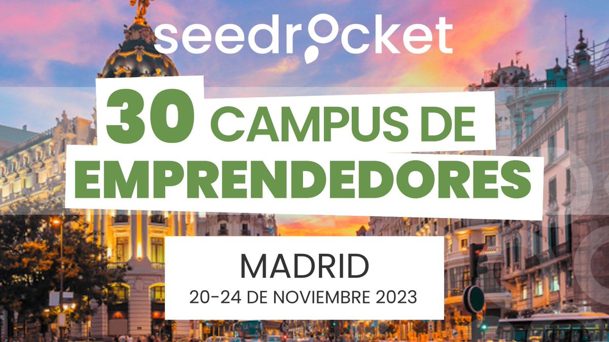 📢 #STARTUPS, ¡gran noticia! ¡Lanzamos convocatoria para el 30º Campus de Emprendedores! 
Del 20 al 24 de noviembre, nos reuniremos en el increíble espacio de <a href="/GoogleStartupES/">Google for Startups - Spain</a> en #Madrid. ¡Apúntate YA y vive esta experiencia única!  
+Info e inscripciones👇seedrocket.com/30-campus-de-e…