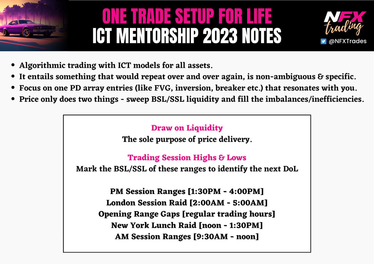 venommxm's tweet image. &quot;One Trade Setup For Life&quot; Notes📝

ICT Mentorship 2023 - 21st June 2023 Episode

youtube.com/live/vuBRMFhFZ…

#TRADINGNOTES