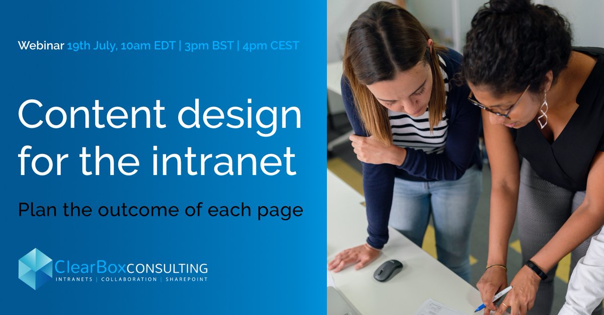 Plan and build better reference pages across the intranet with content design principles and techniques.

Register for my webinar: us02web.zoom.us/webinar/regist…