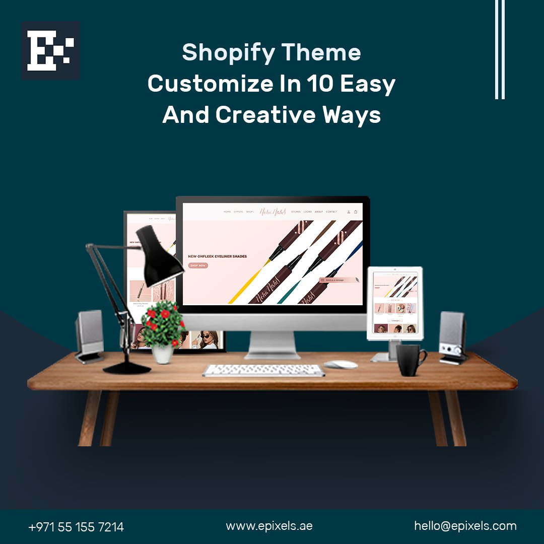 EpixelsShopify's tweet image. 10 Easy and Innovative Methods to Customize Your Shopify Theme
Discover ten straightforward and innovative techniques for customizing your Shopify theme. 
epixels.ae/shopify-theme/
#shopifyepxertsuae  #shopifydevelopmentagency #shopifywebsitedeveloper