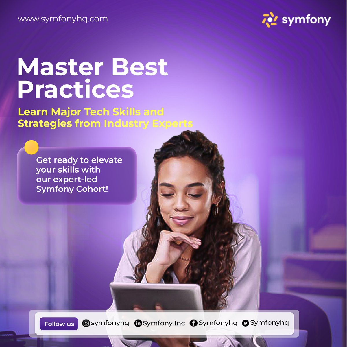 Learn Major Tech Skills & Strategies from Industry Experts! Choose from 3 essential tech courses: Product Management, Scrum Master, and QA Engineering. #SymfonyCohort #TechSkills