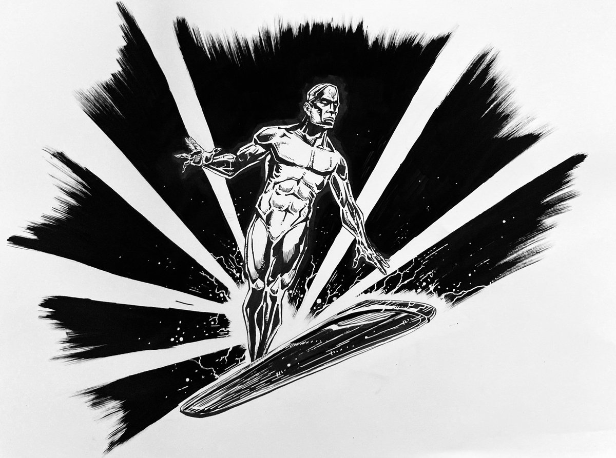 Drawing the #silversurfer is a challenge ! #MarvelComics #fanart #draw #comics #cover #illusrtationartist