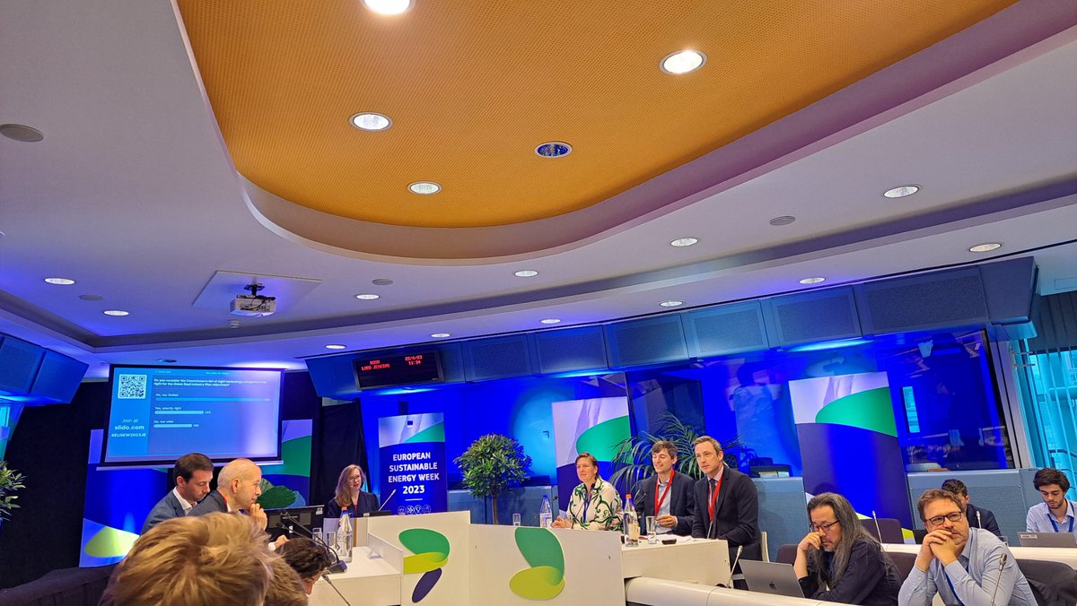 .@KiraTaylor15 asking key question at #EUSEW2023 

The scope of key strategic technologies in the Net Zero Industry Act - too wide, or too narrow?

The room feels, maybe unsurprisingly, is that its too limited

However, the challenge remains, if all tech is strategic, no tech is.