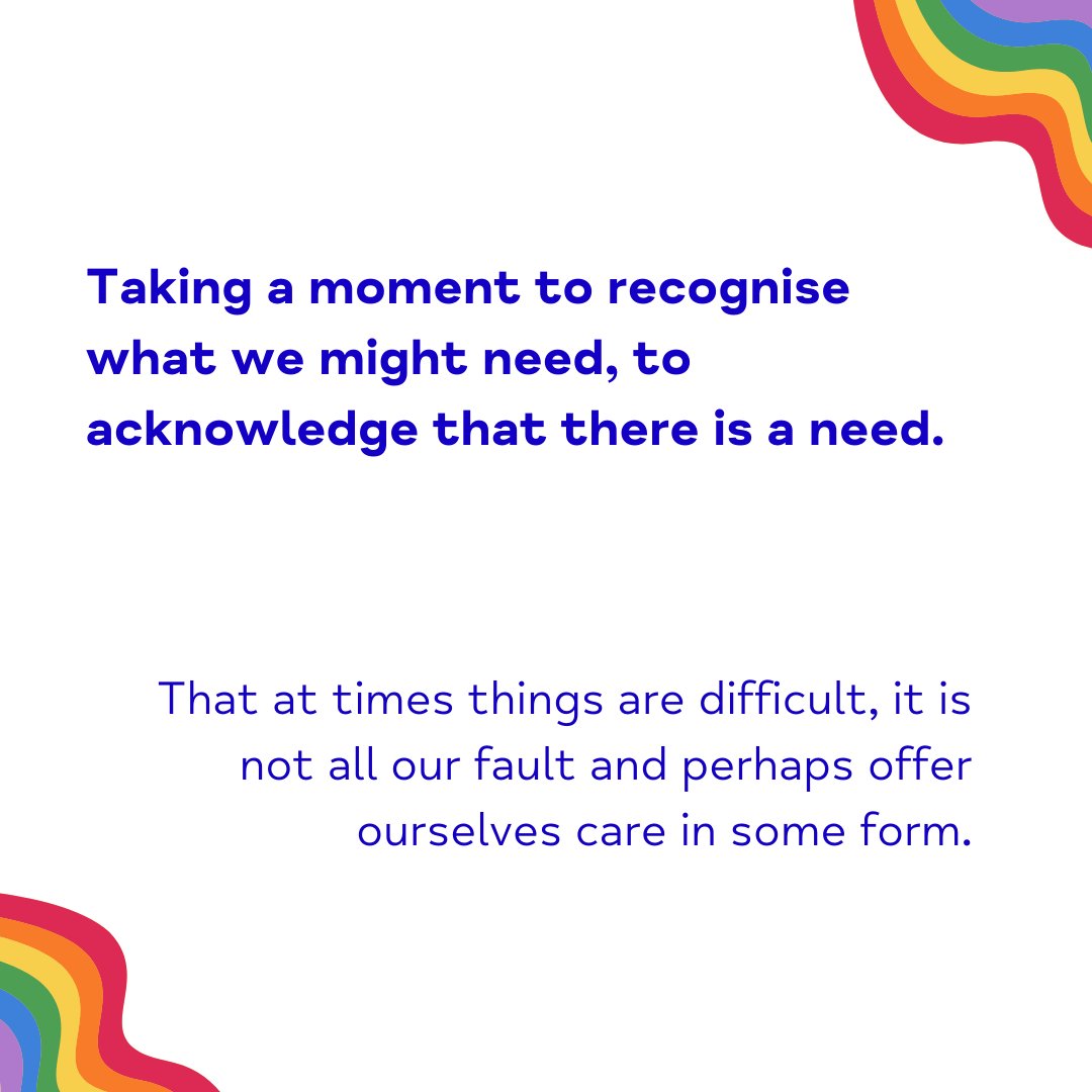 Tune in this week and next for more steps on becoming a better friend to yourself💙

Learn more about Radical Self-Care on our website: rainbowmind.org

vv Slides continued below vv