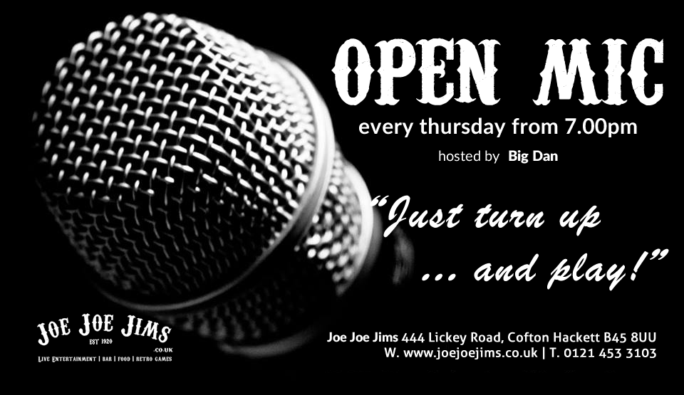 Our popular Open Mic night returns this evening from 7pm hosted, as ever, by Big Dan - it's free entry, and whether you're performing or coming along to enjoy the live music, you're more than welcome! #singer #artist #singersongwriter #openmic #openmicnight #livemusic #birmingham