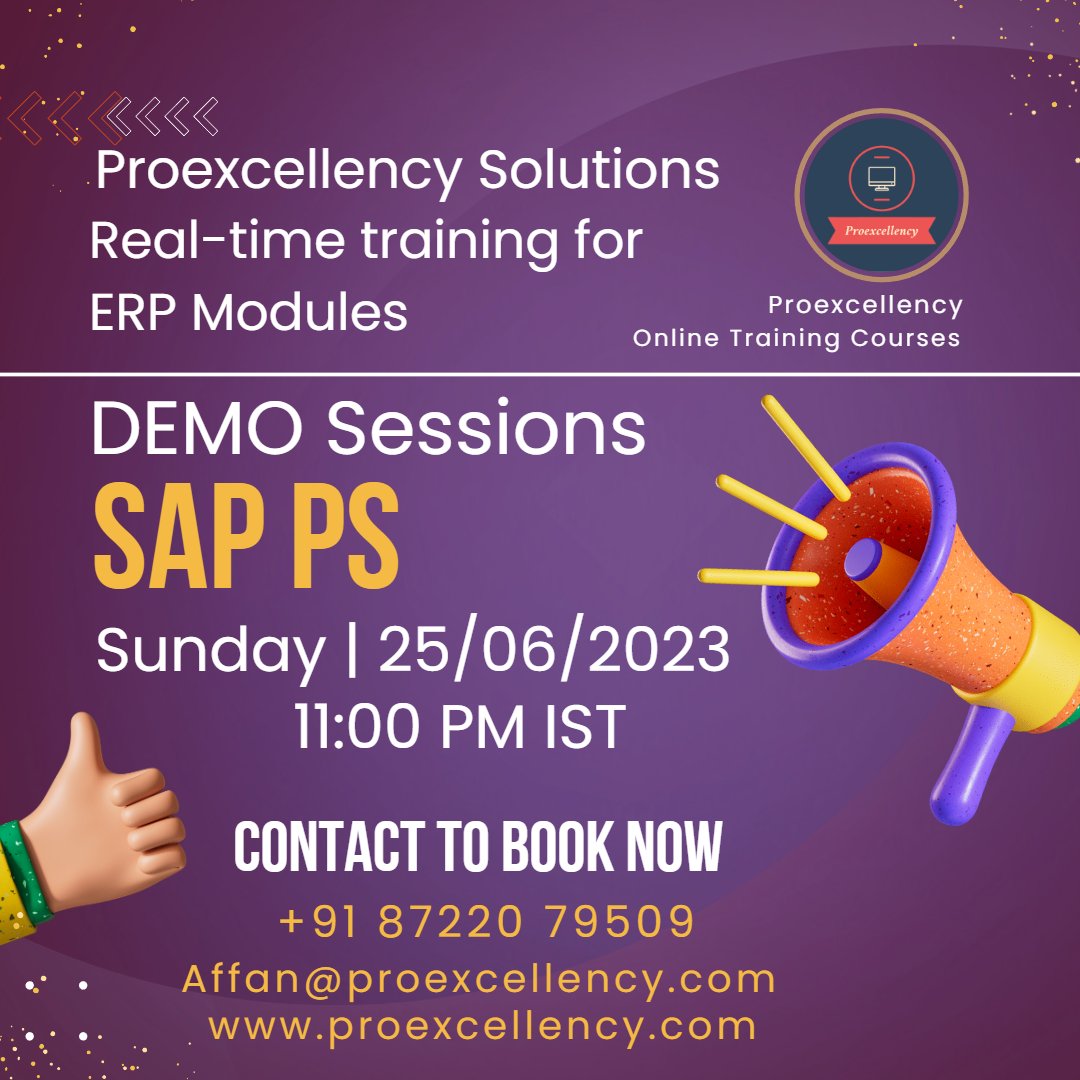 Affanpro2022's tweet image. 🌟 Join us this Sunday, June 25th at 11:00 am IST for a demo session on SAP PS (SAP Project System). Interested candidates can discover how SAP PS optimizes project management. Don&apos;t miss out! #SAP #SAPPS #DemoSession #ProjectManagement #opportunity