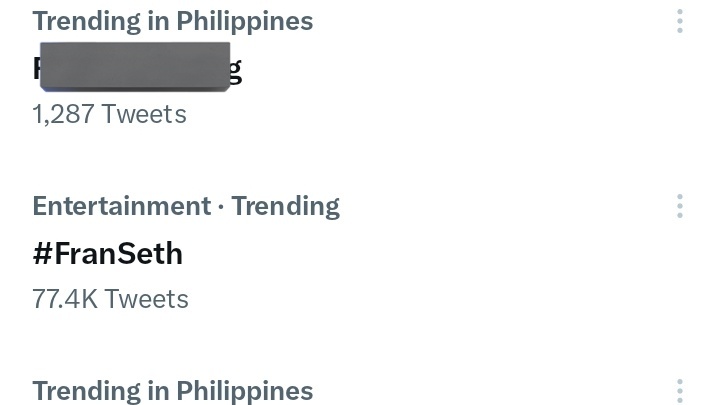 'they can't even reach 5k tweets'

meanwhile the default tag #FranSeth: