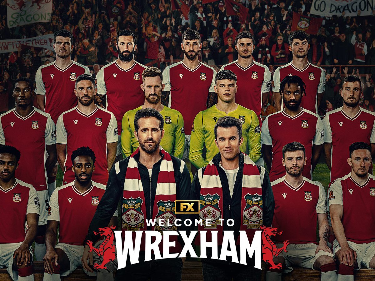 Comenzamos #WelcomeToWrexham...

Qué nota de serie documental. 
Llena un poco el vacío que dejó #TedLasso, pero haciéndote chocar con la realidad. 

Está en @StarPlusLA.