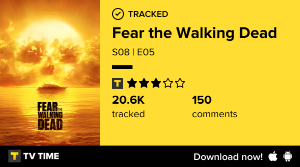 Coqman77's tweet photo. I've just watched episode S08 | E05 of Fear the Walking Dead! https://t.co/XcpI6y24lN #tvtime https://t.co/2X6CMNMJ8Q