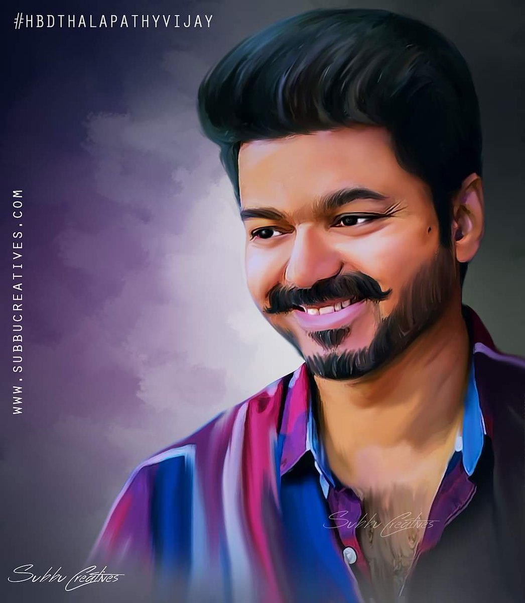 subbucreatives's tweet photo. Happy Birthday to my dear thalapathy @actorvijay na ❤️❤️🧿my digital painting for you on this day 😁 #actorvijay #vijaybirthdayspecial #subbudigitalart #art #thalpathy https://t.co/XFMTNUikUc
