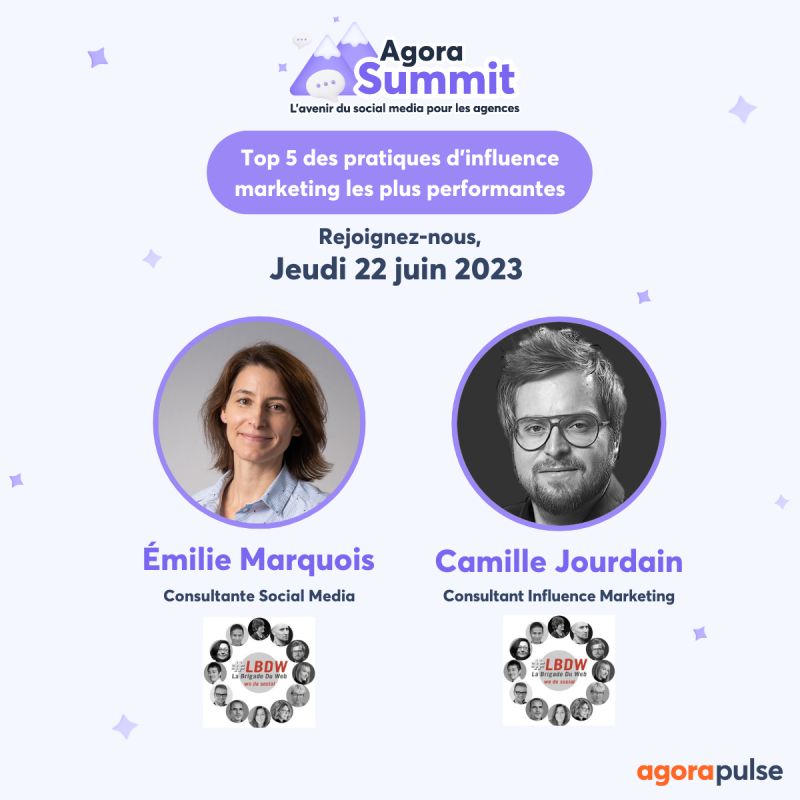 emiliemarquois's tweet photo. #BonnesPratiquesDuJour 🗓️ A 14h, avec @camillejourdain, nous partagerons nos bonnes pratiques en influence marketing lors de l'#AgoraSummit, un événement d'@AgoraPulseFR
 pour les agences.

Pour nous écouter. ▶️ https://t.co/urBKciJtnr

#InfluenceMarketing #Influence https://t.co/FQDlULiRld