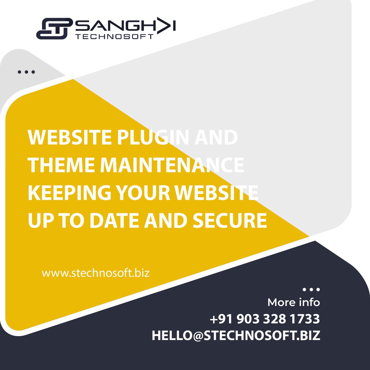 Website plugin and theme maintenance: keeping your website up to date and secure

#WebsiteMaintenance #PluginUpdates #ThemeUpdates #WebsiteSecurity #WebsiteOptimization #WebsitePerformance #SeamlessUserExperience #WebsiteManagement #SecurityPatching #CompatibilityTesting
