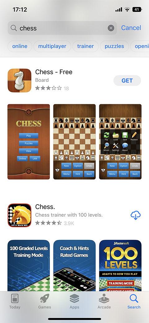mastersoftbiz's tweet photo. @keleftheriou Meanwhile there is a huge scam going on where developers can destroy rival apps for just a few $$$, and search ads is rigged as you can see below. This is my app using search ads for the keyword "chess" yet I can't get above a 3 star app even though my app is an exact match. https://t.co/KvfDHZNAEj