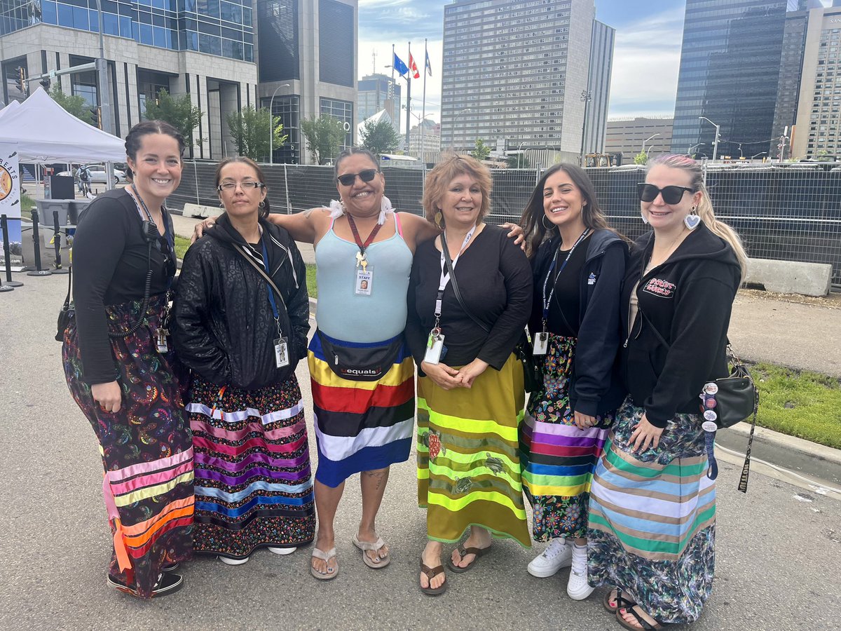 Some of our Streetworks team at Indigenous Peoples Day at Boyle St. Great day to celebrate and honour. But still so much to do.