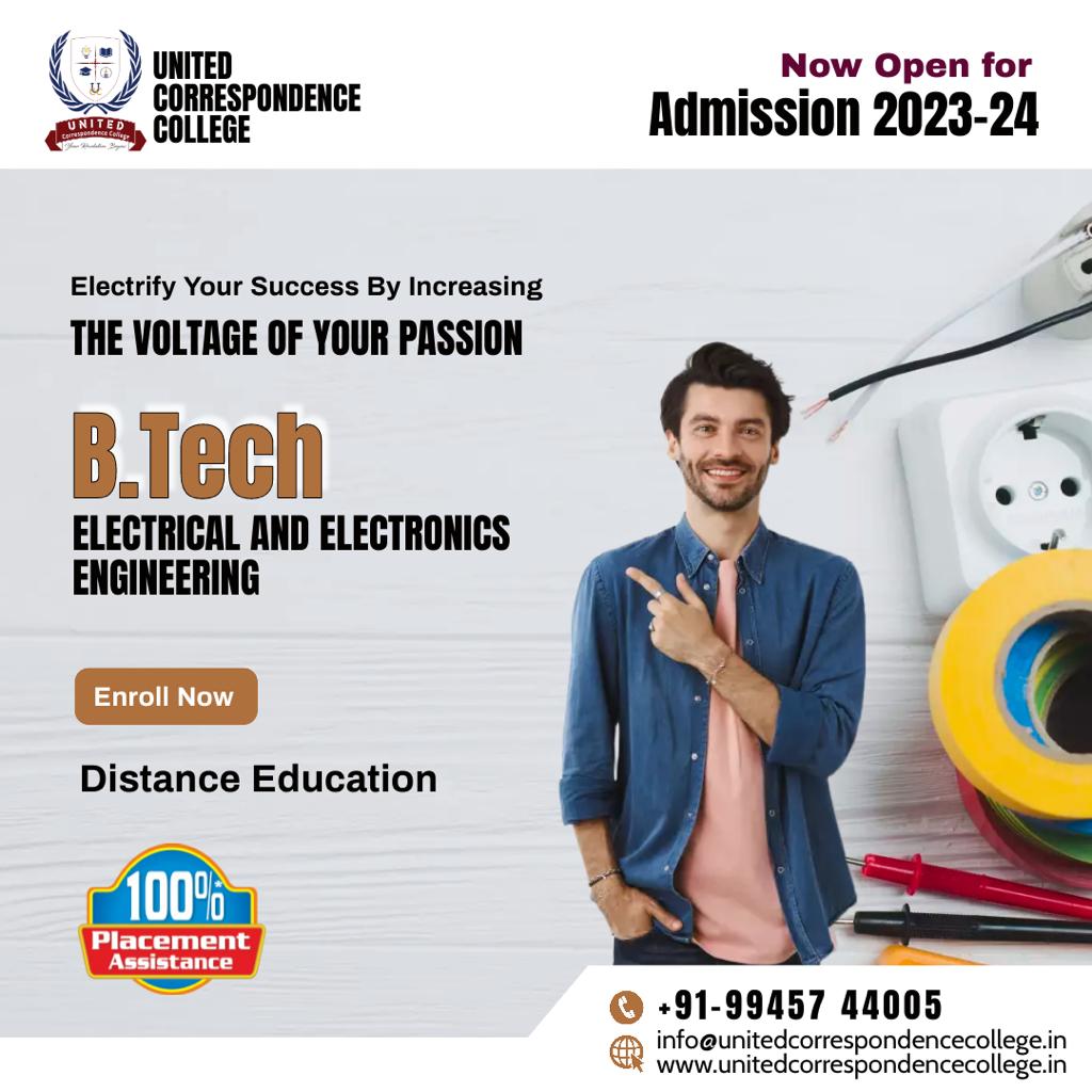 UnitedCorrespo1's tweet image. &quot;Complete your &quot;BTech in Electrical and Electronics Engineering Degree&quot; while continuing your job&quot;
contact now: wa.me/+919945744005

Learn More: unitedcorrespondencecollege.in

#onlinebtech #btech #mechanicalengineering #electrical #btechstudents #electronics #bachelor #engineering