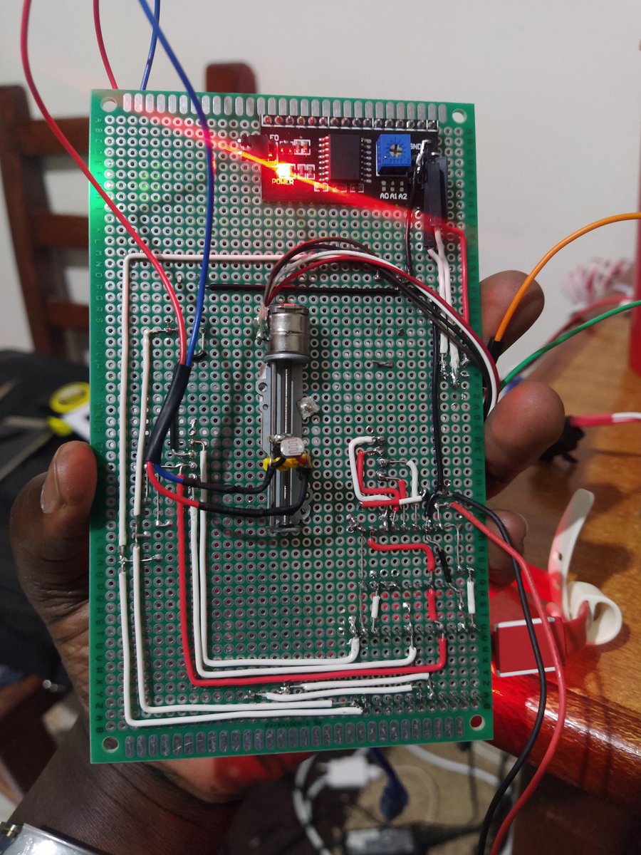 Throwback to an old laser project, about a year ago. On the other side is a pro micro Arduino, an A4988 microstepper driver, and an 16x2 LCD module