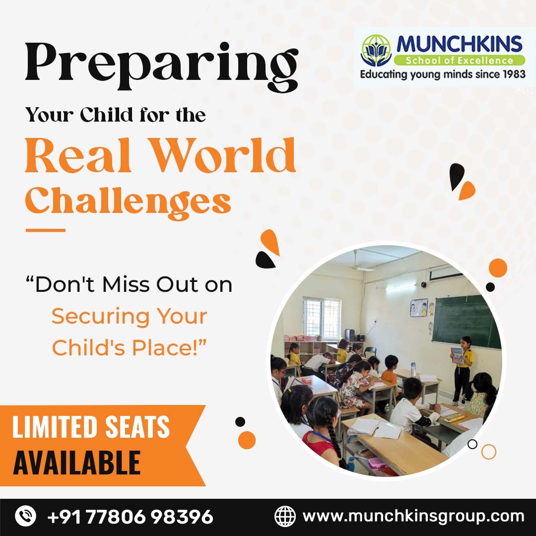 As parents, you desire to help your children to succeed in the real world and thrive in their future endeavors. Leave that to our skilled teachers at Munchkins as we prepare them for the challenges and opportunities that lie ahead.

Enroll Now: +91 7780698396.

#BestCurriculum