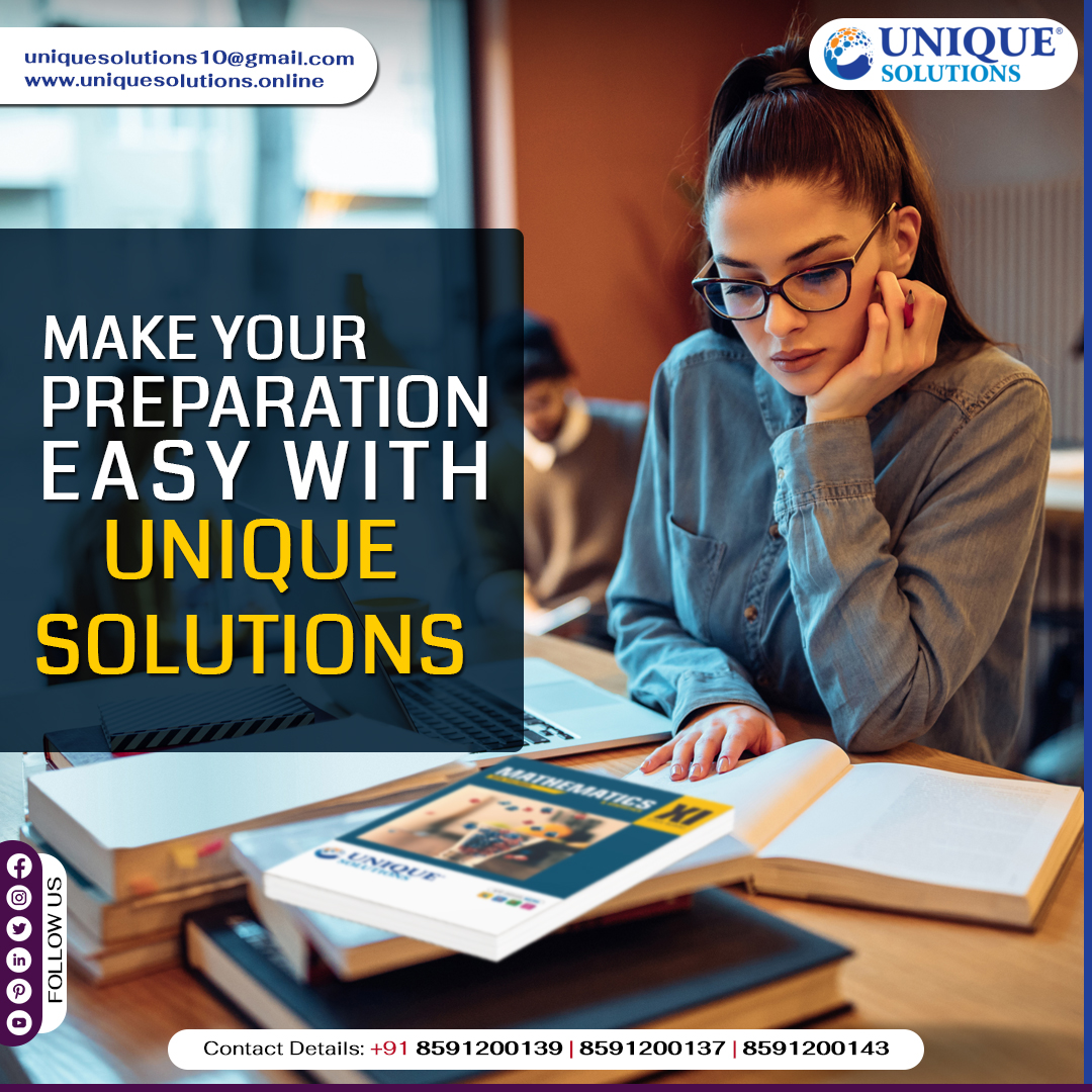 Say goodbye to tedious hours of #studying and get exceptional #preparation resources from Unique Solutions. From #guides to #mocktest  everything you need for your preparation is now just a click away!  Unlock the potential with Unique Solutions 
#CBSE #cbseboard #CBSESchool