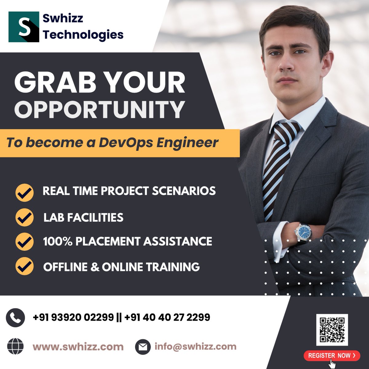 Swhizzofficial's tweet photo. Grab your Opportunity to Become a DevOps Engineer.
#swhizz Technologies is the best DevOps training in Hyderabad, which ensures that all the crucial topics of DevOps are learned and mastered. 

https://t.co/6RIVMkv5UV

#devopstraining #devopstools #devopstrainingonline https://t.co/2lT8MLanQz