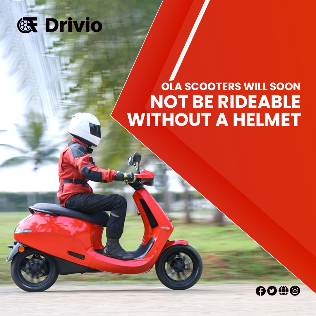 📢 Attention all two-wheeler riders in India! Starting soon, Ola Scooters will require helmets for a safer ride.

Read more drivio.in/news/ola-scoot…

#OlaScooters #HelmetSafety #SafetyFirst #StayProtected #TwoWheelerLove #RideResponsibly  #HelmetMandatory #drivio_official