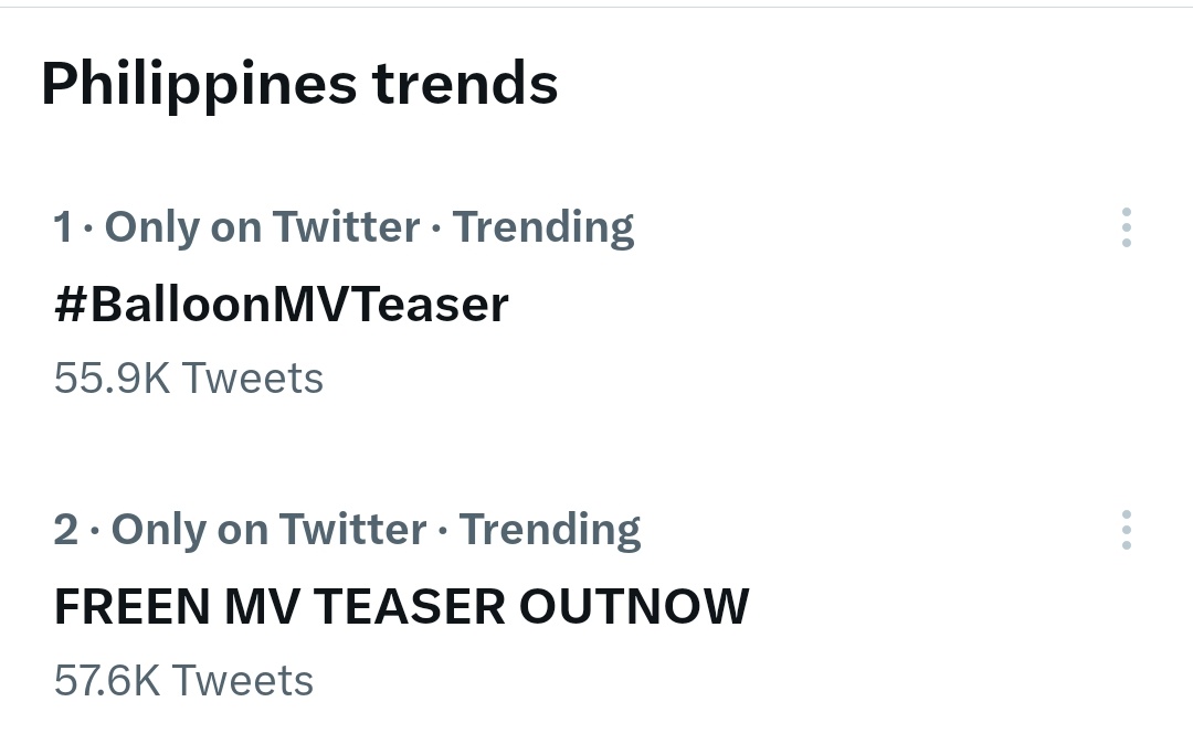 yehey one and two trending na
FREEN MV TEASER OUTNOW
#BalloonMVTeaser