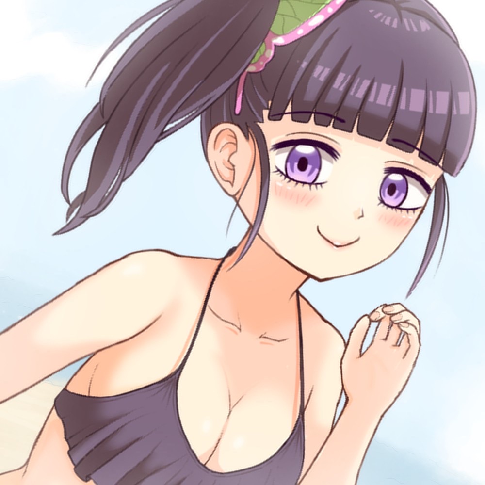 しょーちゃん❄️さんがTwitterに投稿した栗花落カナヲ(鬼滅の刃)のイラスト。