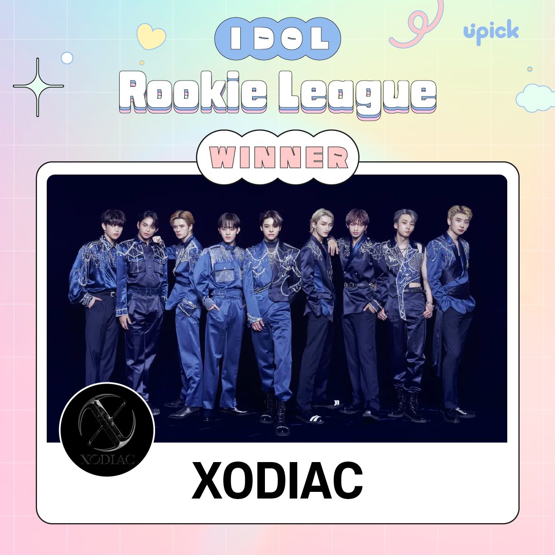 UPICK_twt's tweet photo. 🎵𝐈𝐃𝐎𝐋 𝐑𝐨𝐨𝐤𝐢𝐞 𝐋𝐞𝐚𝐠𝐮𝐞🎵- 1st IDOL Congratulations 🥳🎉

#소디엑 #XODIAC

Congratulations on being selected as the Rookie Idol of June
6월 루키 아이돌에 선정되신 것을 축하드립니다 (*Ü*)*.¸¸♪

🔽Participate in the 1st place reward vote🔽 https://t.co/YlJNEZxbGa