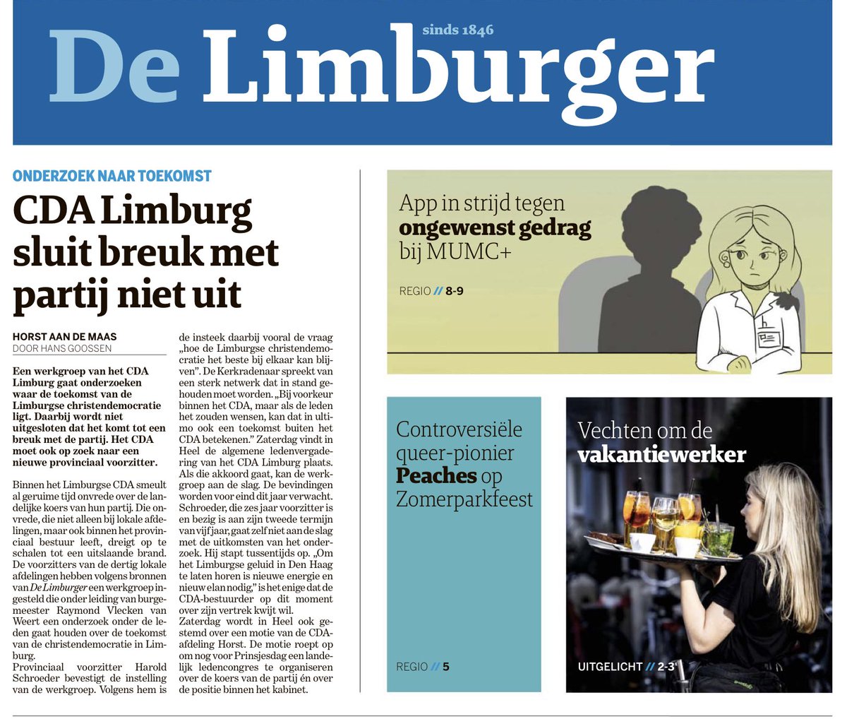 Het #CDA in verval. De ooit machtigste partij van Nederland én Limburg staat op imploderen. Het kabinet zal dat niet overleven. En dat is winst. #nieuweverkiezingen