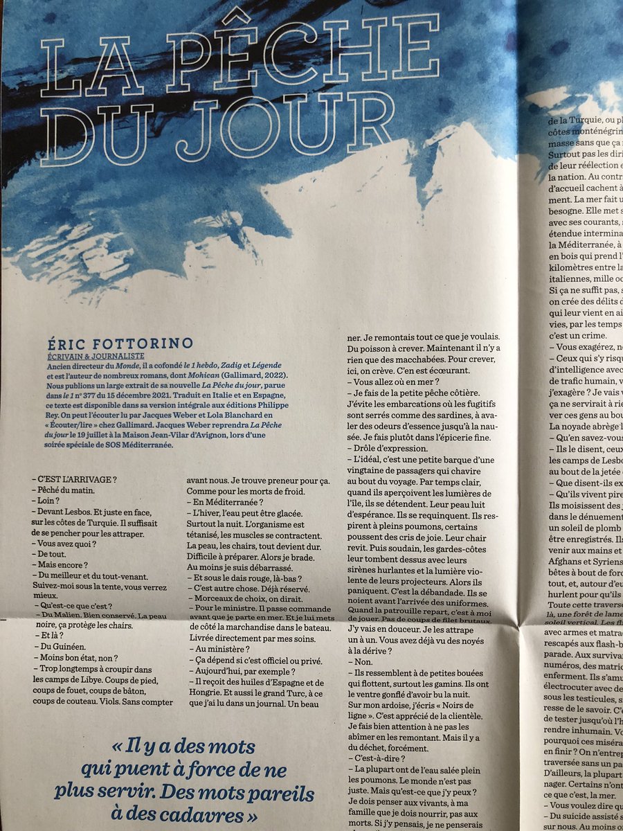 Je souhaite bien sûr que les occupants du petit sous-marin Titan soient sauvés. Mais que penser des moyens dispensés et du bruit médiatique autour de ces touristes à 250 000 $ et de l’indifférence abyssale entourant le drame des migrants de Grèce noyés par centaines.<a href="/Le1hebdo/">Le 1</a>