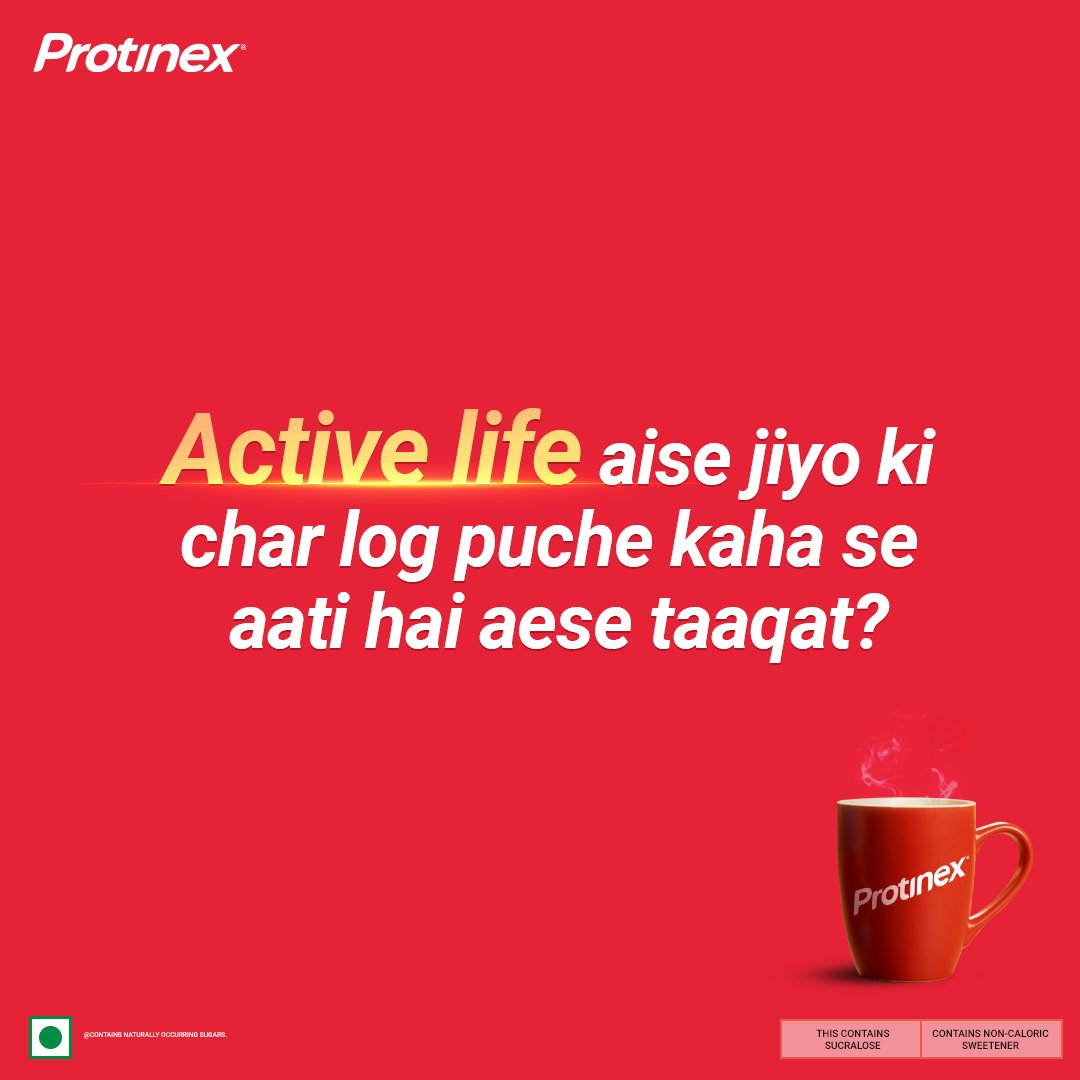 ProtinexIndia's tweet photo. Live aesi active life ki char log dekhte hi reh jaaye 😇
#Trending #ActiveLifestyle #immunity #protinex https://t.co/Mj9liNljIu