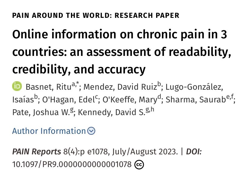 KidsLegPain's tweet photo. A recent study highlighting it’s time to improve the #translation of information regarding #ChronicPain.

https://t.co/UV5n7q6VrR https://t.co/oGOnDYgtVb