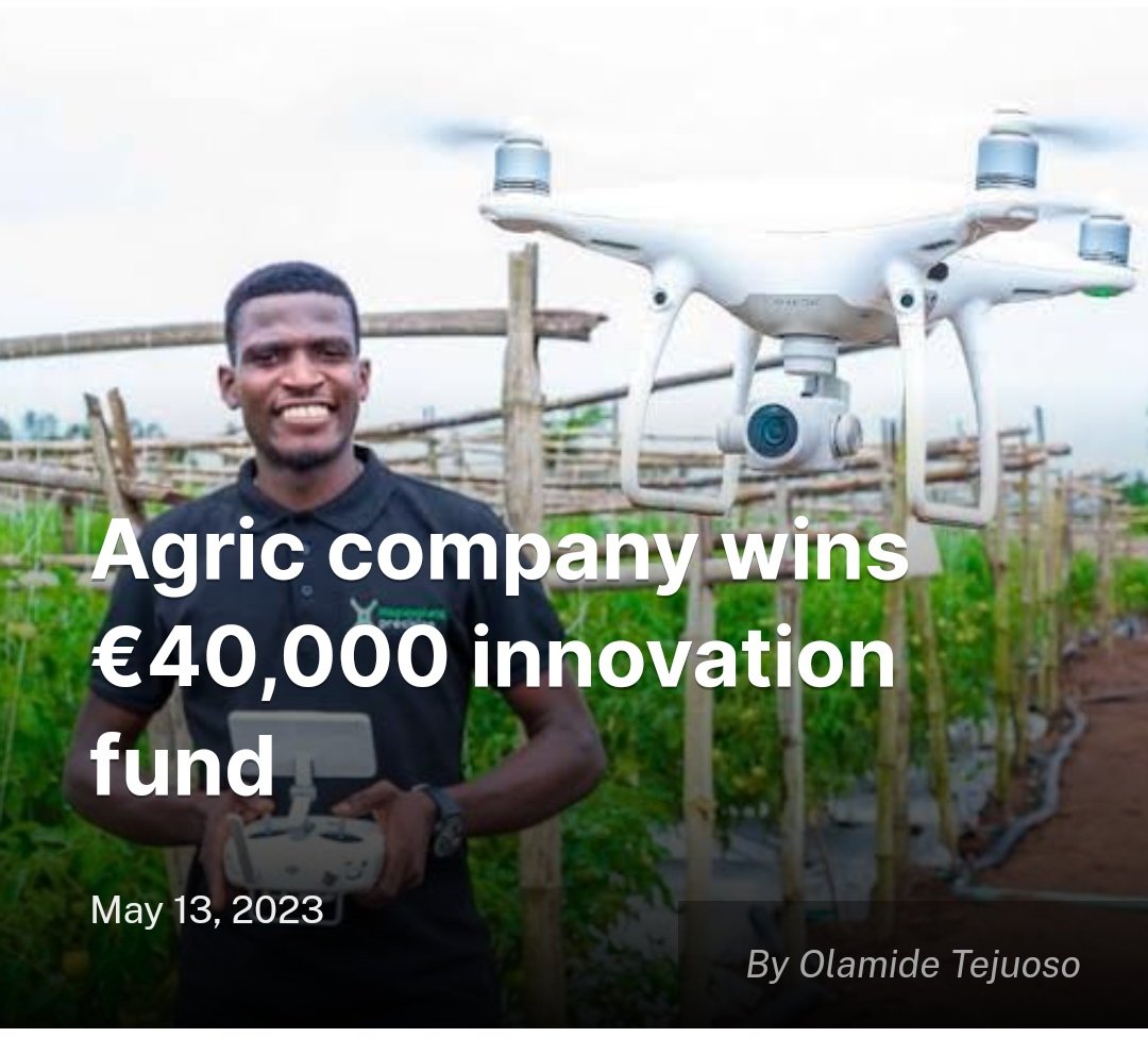 Agric company wins €40,000 innovation fund

Read more here 👇🏾 farmingfarmersfarms.com/2023/05/13/agr…

#Agriculture #Environment #Entrepreneur #Technology #Farming #Farmers #AgriBusiness #NaijaFarmers #Nigeria #Farms #AgriTech #Data #News #Newspaper #FoodSecurity #Innovation #Development #Funds