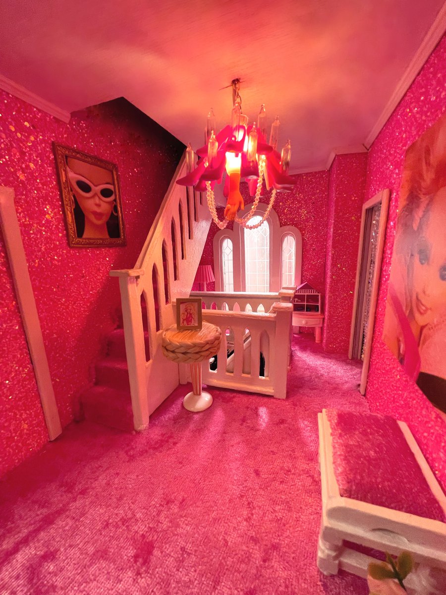 isolatte's tweet image. I created a miniature Barbie room for my dollhouse months before the @Barbie movie trailer even dropped. And that’s that on mental illness 💅🏼