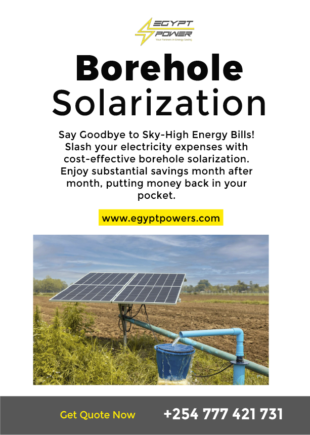 egyptpowers's tweet photo. Supercharge Your Home with Borehole Solarization! Embrace Energy Independence! Break free from the grid and take control of your energy needs. With borehole solarization, you can kiss power outages and utility companies goodbye.#Maandamano #GladysWanga #184mps #Thika #Naivasha https://t.co/mM6rOmVTEe