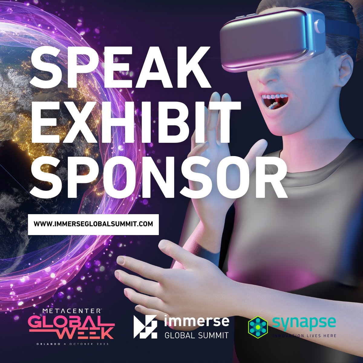 Don't miss this incredible opportunity to be involved in the greatest metaverse and spatial computing conference of the year! 🥳

EARLY BIRD TICKETS ALSO AVAILABLE👉immerseglobalsummit.com

#applynow #IGSOrlando #Metaverse #SpatialComputing <a href="/the_metacenter/">The MetaCenter</a>