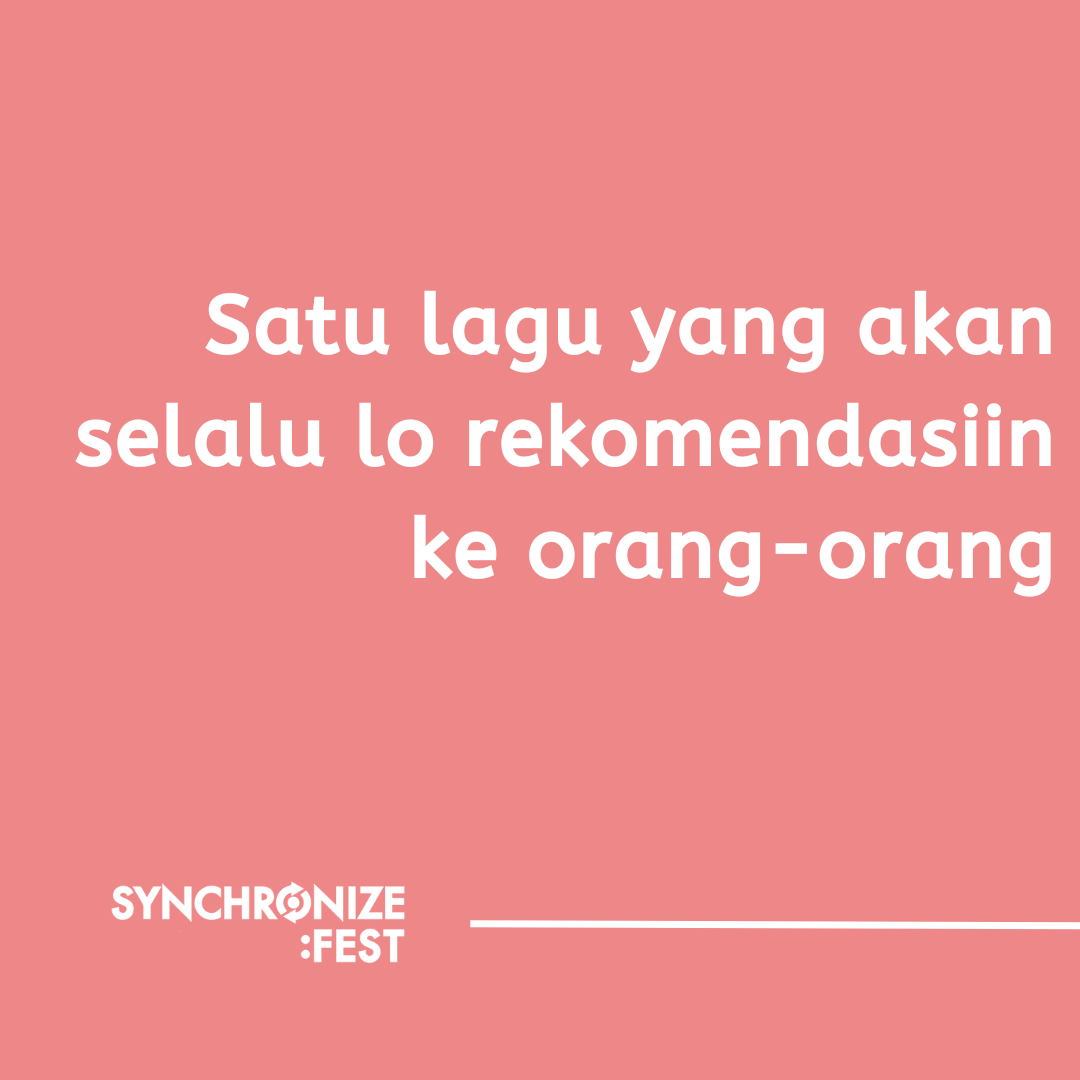 SynchronizeFest's tweet photo. coba warga-wargi kalo ditanya "rekomendasiin satu lagu dong! bosen ni sama playlist gue" 

lo bakal jawab apa?? https://t.co/UQ0rrLxhNl
