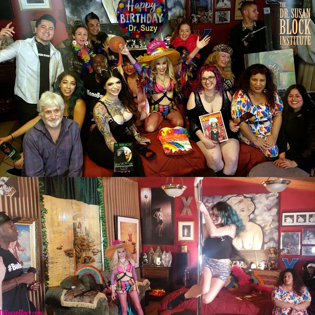 #Birthdays can be hazardous to your #MentalHealth🤪 but THiS One was a Megaton of Fun💃🏽 Thx to All My Guests for making it a #ProBonobo #BirthdaySpanking-Hot #CondomBalloon-BJ #BirthdayPride Special🎈 Check it out on #FDR (#FuckDaRich)😻 +More Fun Pics: drsusanblock.com/birthday-2023 🌈