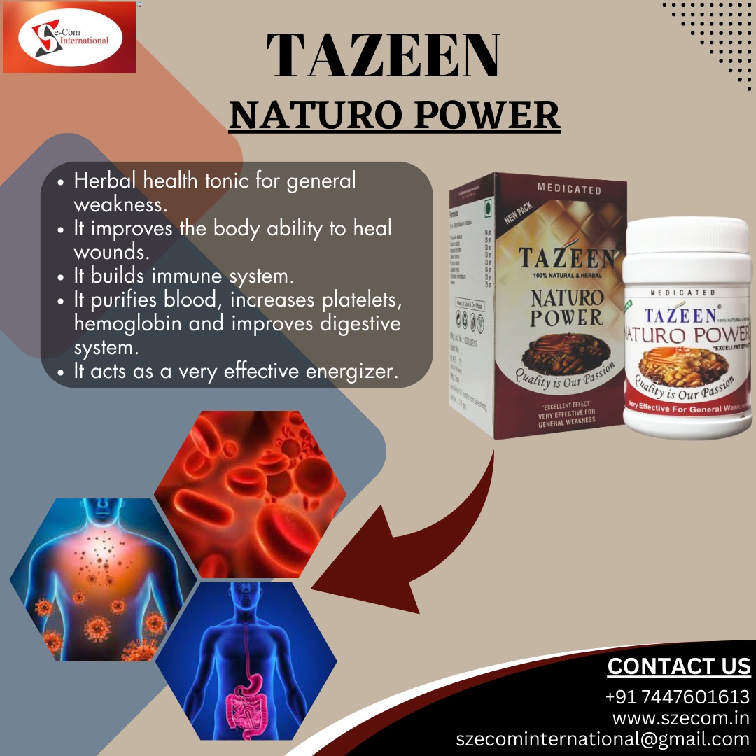 🌿TAZEEN NATURO POWER 
Available At 🌐 szecom.in

✨ Complete care on your schedule.

⭐ Try Naturo Power 

📌 For more queries and information:-
📞 +91 7447601613
📩 szecominternational@gmail.com

#power #immunebooster #energizer #unanimedicine #herbal