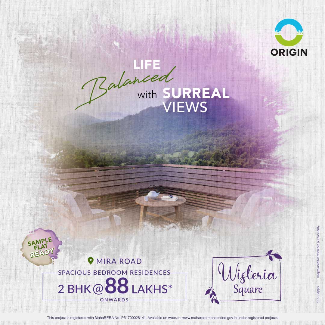 #WisteriaSquare overlooks greenery & the ever #Blooming foliage of #MiraRoad. Here, every day will be a #Refreshing & rejuvenating story with #EnchantedViews!
Know More: origincorp.in/wisteria-squar…
.
.
.
#OriginCorp #ANewLifeScale #SampleFlatReady #Mumbai #Luxury #MoreSqft #Builders