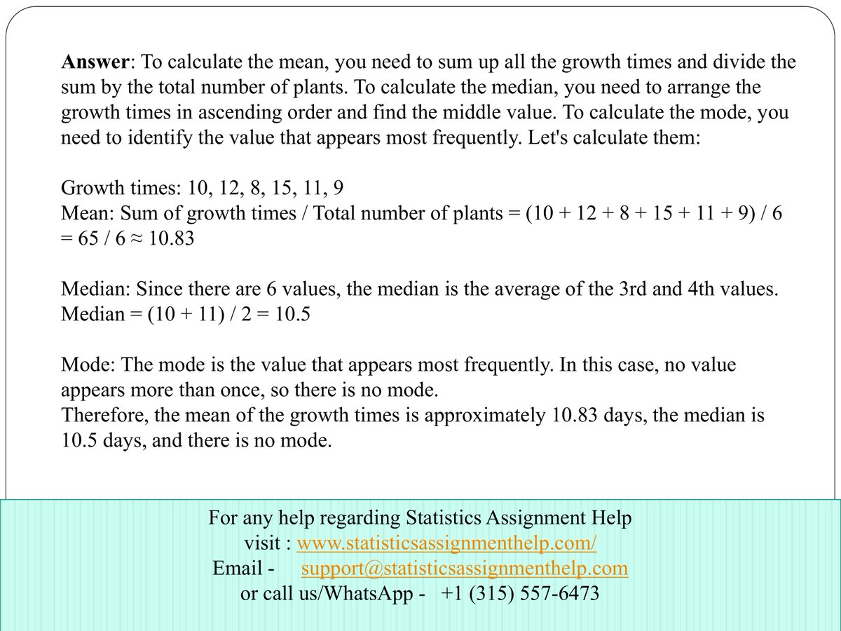 statisticsassi5's tweet image. Need help with your statistics assignments? Our expert team provides top-notch statistics assignment help, ensuring accurate analysis and interpretation of data. Get A+ grades today!
bit.ly/3hYGXYZ
#statisticsassignmenthelp #statisticsassignmenthelper #education #tutor