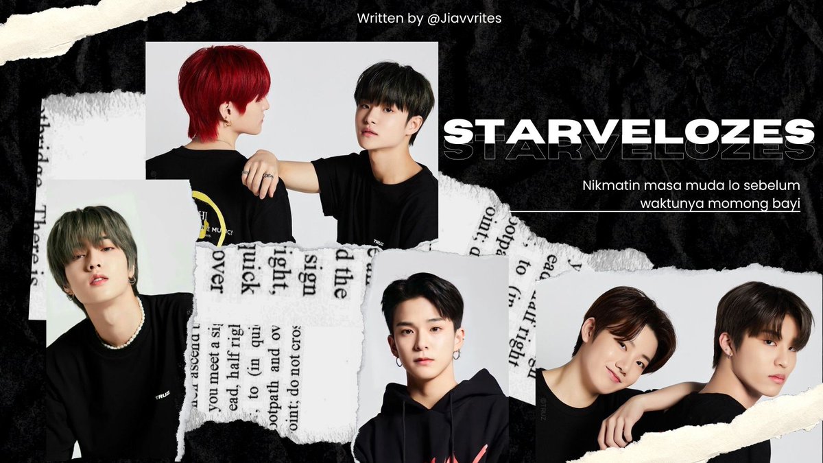 jiavvrites's tweet photo. ; Starvelozes 
"Nikmatin masa muda lo sebelum waktunya momong bayi" 

a Asahi, Haruto, Yoshi, Jeongwoo, Jihoon, Junkyu au. https://t.co/EJN9hG345f