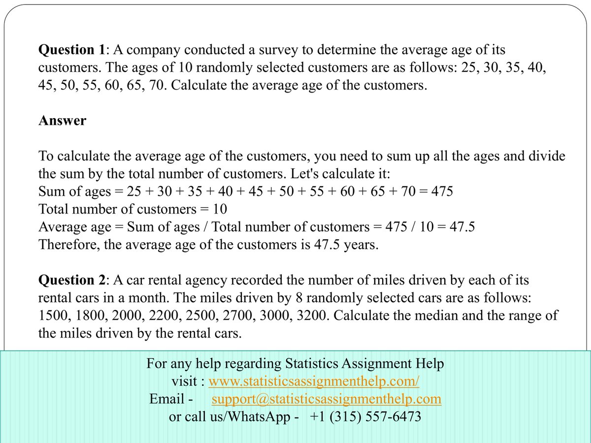 statisticsassi5's tweet image. Need help with your statistics assignments? Our expert team provides top-notch statistics assignment help, ensuring accurate analysis and interpretation of data. Get A+ grades today!
bit.ly/3hYGXYZ
#statisticsassignmenthelp #statisticsassignmenthelper #education #tutor
