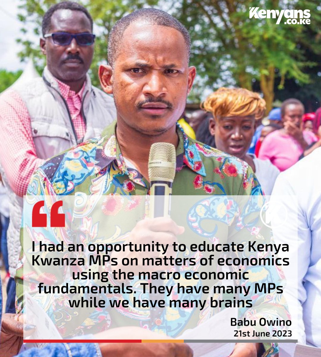 Kenya Kwanza have many MPs while we have many brains - Babu Owino