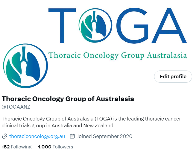 TOGAANZ's tweet photo. 1000 patients on #ASPiRATIONstudy and 1000 Twitter followers today!
#LCSM #dayof1000s https://t.co/3us9bYEaGY