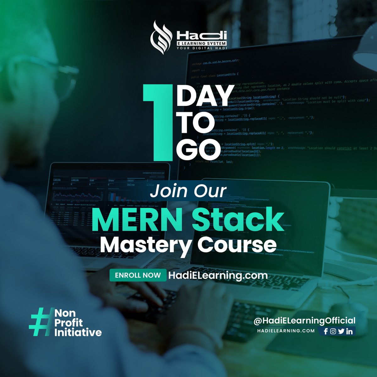 Reminder 📢

One Day Left to Master the MERN Stack!
Tomorrow at 6:00 PM- 23rd June 2023

What are you waiting for? Register Now
hadielearning.com/program/mern-s…

#mernstack #MongoDB #expressjs #ReactJS #nodejs #nodejsdeveloper #hadielearning #elearning #learnonline #mern #viral #skills
