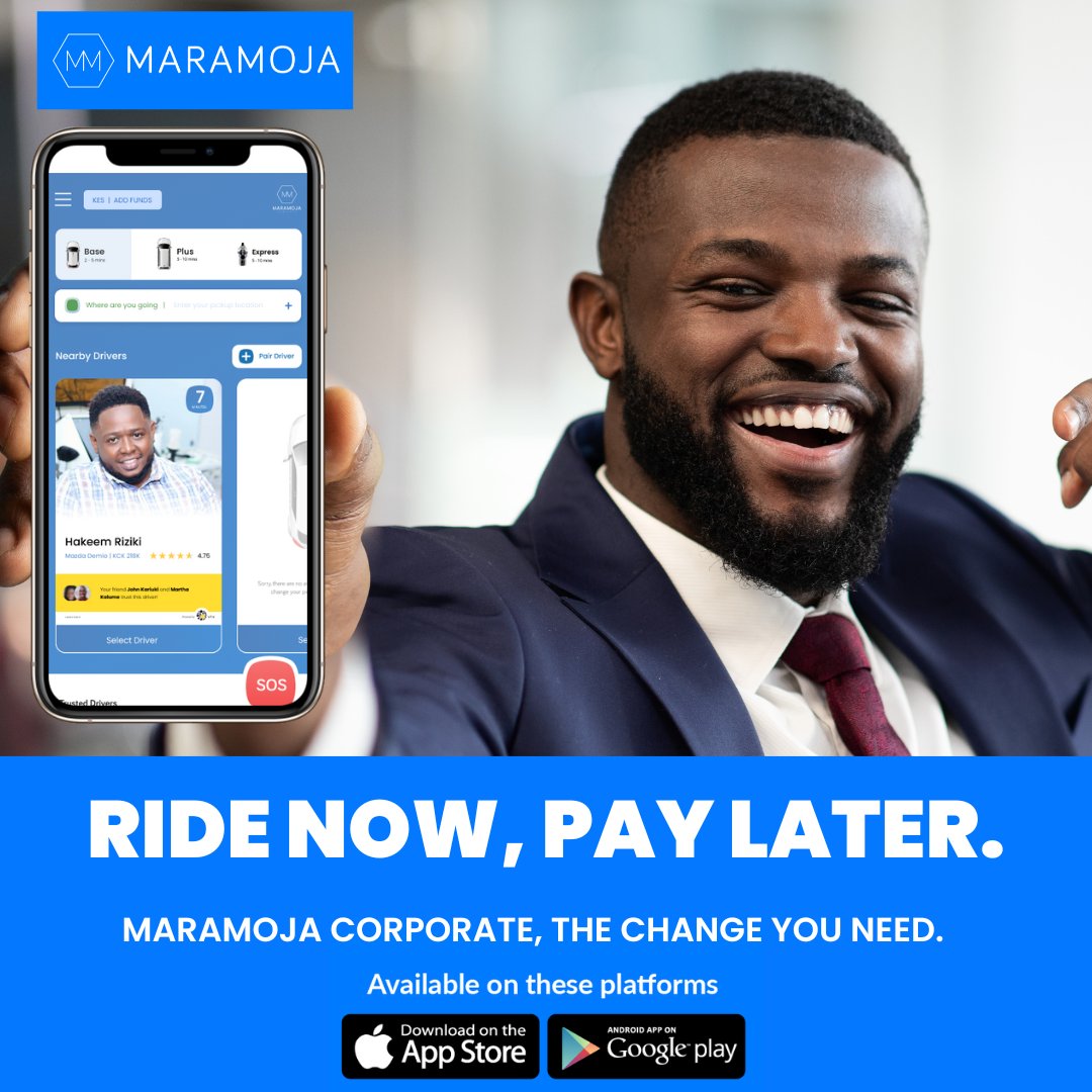 MM_Nrb's tweet photo. Elevate your corporate transport with MARAMOJA! Say goodbye to immediate payments and hello to stress-free monthly invoicing. Sign up today
https://t.co/UQZsUOMob7
#MARAMOJACorporate #Taxi #MainaAndKingangi #StreamlinedTransportation #FlexibleInvoicing https://t.co/qfRDLfeERJ