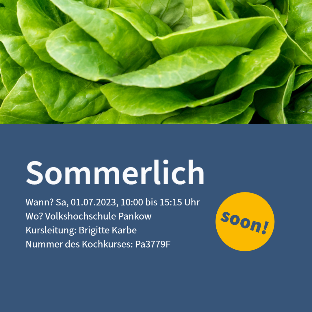 Kochkurs an der <a href="/vhspankow/">VHS Pankow in Berlin</a>​? Probier es! So schmeckt der Sommer - vegetarisch und vegan genießen 👉 berlin.de/vhs/volkshochs…