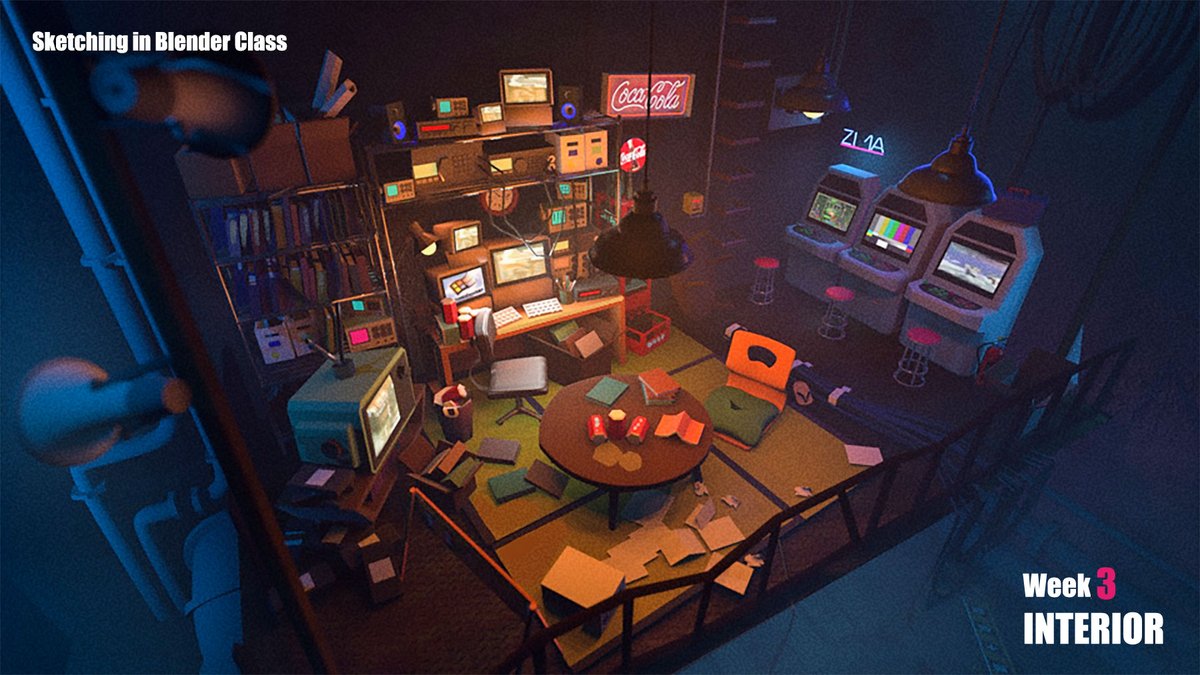 あずささんのBlenderクラスのWeek3課題ひとまず完成した！
I got assignment of blender class for week3 done.
@azstj518 https://t.co/R8tvnv93XJ