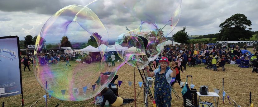 Sunday at Tributes on the Hill festival brings the amazing Emma and her bubble show. Day tickets available and we wrap at 20:30 hrs