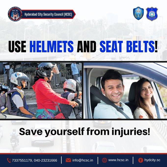 Make sure you are wearing a helmet while driving a two-wheeler and a seat belt while driving aar. #StayProtected #DriveSmart #RoadSafety #HelmetSafety #SeatBeltMatters #SafetyMatters #ProtectYourself #DriveSafely #StaySecure #SafeDriving #SecureTravel #BeSmartDriveSafe